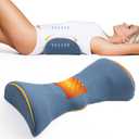 Cozyhealth Lumbar Support Pillow for Sleeping, Heated Lumbar Pillow with Graphene Heating for Lower Back Pain Relief, Memory Foam Lower Back Support Pillow Waist Cushion for Bed and Chair(Dark Blue)