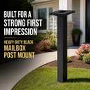 43" Mailbox Post Kit for Outside, In-Ground Mount Standalone Metal Post