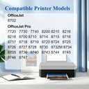 Replacement for 952XL Black Ink Cartridges Compatible for HP 952XL Ink Cartridges Combo Pack for 952 XL Work with OfficeJet Pro 8710 7740 8720 8715 8210 8703 OfficeJet 8702 (2 Black)