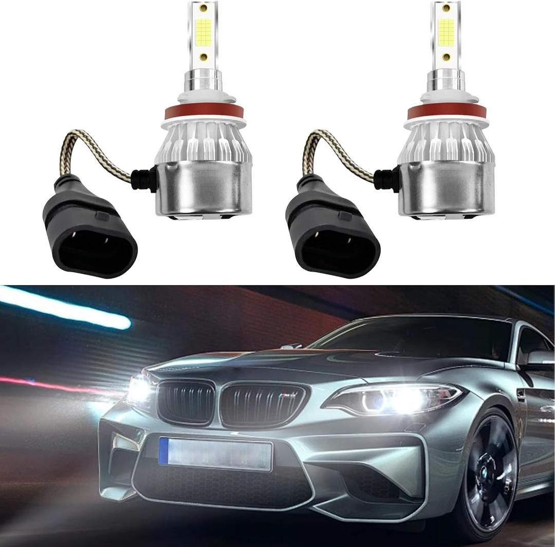 vvag 2PCS 9005/HB3 LED Bulbs for Automotive, 3800LM 6000K Car LED Headlight Bulb, Universal High Beam and Low Beam Car Accessories, Plug & Play Headlights for Most Cars Trucks SUVs