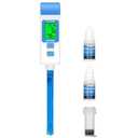 pH Meter for Water Digital pH Tester with 4.6in pH Probe Lab pH Gauge pH Reader with ATC for Canning Professional pH Temperature Test Kit for Narrow-Necked Bottle Solution Kombucha and Home Brewing