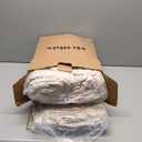 Monbix Queen Comforter Set - 7 Pieces Beige Bed in a Bag Queen Bedding Sets with Comforters, All Seasons Comforter Bed Set with Sheets, Pillowcases & Shams (Queen(90"X90"))