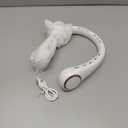 GULAKI Portable Neck Fan, Personal Fan with 4000mAh Battery, Rechargeable Neck Fan with 3 Speeds and 64 Cool Lights, Birthday Gifts for Men Women Mom Dad, Hands Free Cooling fan for Summer(White)