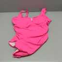 Tempt Me Womens One Piece Swimsuit - Tummy Control Bathing Suit V Wired Ribbed Full Coverage 2025 Swimwear (Small, Neon Pink)