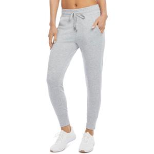 Danskin Womens Soft Touch Jogger PantSweatpants (Small, Light Heather Grey)