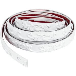 Flexible Molding Trim Wall Trim Self Adhesive, Peel and Stick Mirror Frame Border, Waterproof Bathroom Decor (White)