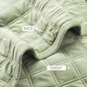 Fleeco Double-Sided Velvet Quilt King Size Comforter Set, 108"x 96" Lightweight Velvet Bedding Set, Ultra Soft Bedspread with 2 Matching Shams, for All Seasons, Sage Green