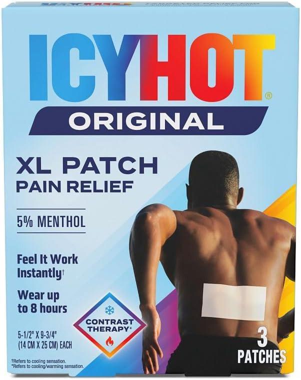 Icy Hot Original XL Pain Relief Patch (3 Count) for Back and Large Areas