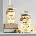 Daughter Gifts  Mason Jar Night Light with Cozy LED Lights (Sparkle), Decorative Jar Lamp  Sentimental Birthday & Christmas Gift for Daughter from Mom or Dad, Graduation Keepsake Home Dcor