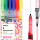 Grabie Dual Tip Notetaking Pens (3.5mm Chisel + 0.5mm Needle) Dual Tip Highlighter Markers for Journaling Colored Pens for Note Taking and Adult Coloring Books (Soft Serenity)