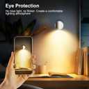 2 Pack Wireless LED Spot Lights Indoor Battery Operated with Remote, Rechargeable Up Lights Indoor with TimerDimmable, 3CCT Picture Lights for Wall, SpotLights Accent Uplighting for Plant -White