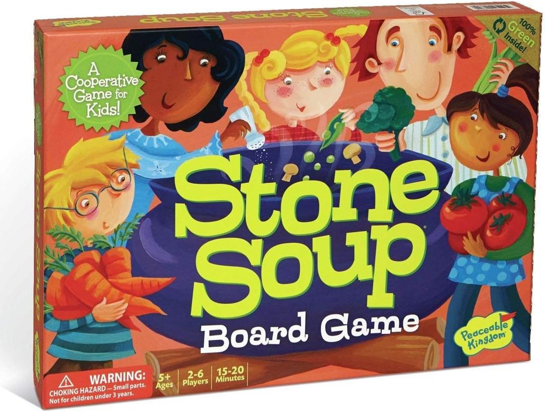 Peaceable Kingdom Stone Soup Cooperative Memory Board Game for Kids