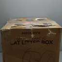 MeoWant Automatic Cat Litter Box, Large Opening Self Cleaning Litter Box with Safety Protection for Multiple Cats, App Control, Odor-Free, 75L Space, Yellow