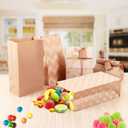 30PCS Party Favor Paper Bags, Kraft Paper Treat Bags for Bakery Candies Dessert, Brown Paper Kraft Snack Bag Cookie Party Faor Bags Bulk for Birthday Wedding Baby Shower Graduation, 5.1x3.1x9.5 Inch