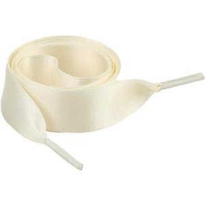 2 x 2 Pairs Satin Ribbon Shoe Lace 2CM Wide Flat Shoelaces Sneakers Casual Shoes Fashion Personalized Unisex (Beige)