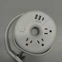 Travel Power Strip, NTONPOWER 3 Outlets 3 USB(1 USB C) Cruise Approved Power Strip, Short Extension Cord 3ft, Travel Essentials for Home, Hotels, Cruise Ship, Vacation, White, i-Donut Power Strip