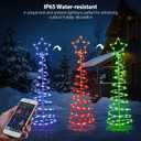 5FT Spiral Outdoor Lighted Christmas Tree, RGB+IC LED Neon Lighted Artificial Tree with 40 Scene Modes and Music Sync, Smart App Control Outdoor Christmas Decorations for Pation Yard Porch