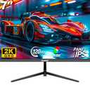 Gawfolk Gaming Monitor 27 inch QHD IPS, PC Screen 120Hz 2K (2560×1440P), Ultra-Thin Zero Frame Computer Display for Home Office Business, DP, HDMI, Wall-Mounted