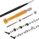 eXtremeRate Cross Opening Screwdrivers Kit, Assemble Disassemble Tools Set with Springs and Tweezers Screws for Nintendo Switch Console Joy Con