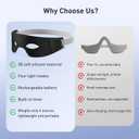 Red Light Therapy for Eyes, 630nm & 850nm Infrared Eye Pods for Eye Bags, Dark Circles, and Wrinkles, Red Light Therapy Glasses with Light-Blocking Eye Mask to Reduce Puffiness and Fine Lines Black