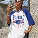 Football Shirts Women Game Day Shirt Sequin Gameday Outfits Football Team Fans Graphic Tees Fall Sports Jersey (L)