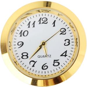 1-7/16 inch (36 mm) Clock Insert Arabic Numerals Clock Face for Diameter 1-3/8 inch (35 mm) Hole for Office Clock Part Repair DIY, Aureate