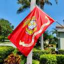Double Sided USMC Marine Corps Flag 2x3 Outdoor- 3Ply Heavy Duty 240D Nylon 4 Rows Sewn- All Weather United States Official Marines Corps Flags Banner for Outdoor/Indoor with 2 Brass Grommets