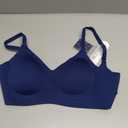OEAK Womens Wireless Jelly Bras Comfortable Push Up Bra No Underwire Gel Bra Full Support Lift Everyday Seamless Tshirt Bras (Blue, S)