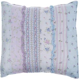 Cozy Line Home Fashions Purple Lavender Ruffle Decorative Pillow (Purple Floral Stripe, Decor Pillow -1pc)