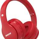MIDOLA Kids Headphones Bluetooth 5.4 Wireless 68H Play Time Volume Limit 85/94dB Over-Ear Foldable Headset,Type-C Fast Charging, Wired Aux Mic for Toddler Child Pad Tablet Red
