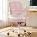 NEO CHAIR Office Computer Chair Ergonomic Mesh Back Flip-Up Arms, Pink