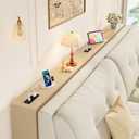 FAVOOSTY 78.8" Sofa Tables Narrow Long Console Table Behind Sofa for Living Room Hallway Entryway Entry Accent Table with Storage for Entrance Small Space, Natural