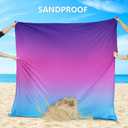 WIWIGO Beach Blanket Waterproof Sandproof Beach Mat 79" X 83"/10'x9'for 2-8 Adults Quick Drying Outdoor Picnic Mat Beach Accessories for Travel, Camping, Hiking