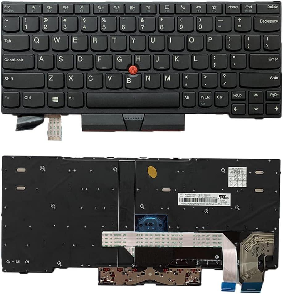 Laptop Replacement US Layout Keyboard for Lenovo Thinkpad X13 Yoga X13 Gen 1 (20WK,20WL) Black