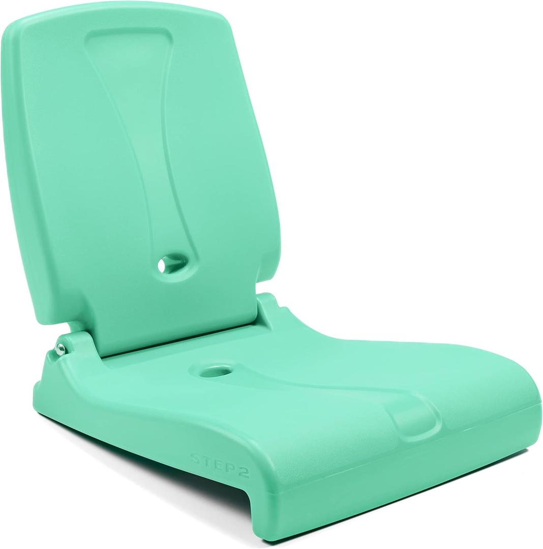 Step2 Folding Flip Seat, Lightweight Portable Outdoor Chair for Poolside, Camping, Beach, Boats, Tailgates, Durable Ground Chair with Back Support for Adults, Mint