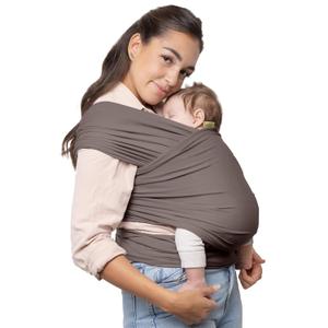 Boba Baby Wrap Carrier  Original Baby Sling Carrier for Newborns (735 lbs), Soft, Secure, Hands-Free & Ergonomic, Ideal for Comfortable Bonding, New Parents (Grey)