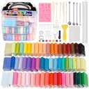 CiaraQ Polymer Clay Starter kit, Oven Baked Modeling Clay with Sculpting Tools, 60 Colors, 4.7 lbs