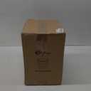 Polytree Bathroom Trash Can 1.8 Gallon Small Kitchen Garbage Can,Decor Wastebasket for Bedroom Office,Resin Hand-Carved Bamboo Wicker,Farmhouse White