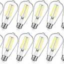 MAXvolador 11-Pack Dimmable Vintage LED Edison Bulb 60W Equivalent, 6W 850Lumens Edison Light Bulbs 5000K, ST58 Antique LED Filament Bulb, E26 Base