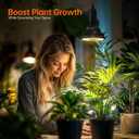 Bstrip Hanging Grow Light for Indoor Plants Full Spectrum, Black Plant Bulb with Optical Lens for Enhanced PPFD, Pendant Grow Light with Timer, 16.4 FT Power Cord, Perfect for Tall Plants and Flowers