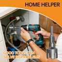 pvc pipe threading tool - integrated internal & external pipe cutter for pvc/plastic pipes with drill compatibility and multi-size adaptability.(Please switch the electric drill to low speed mode)