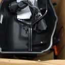 VEVOR Walk Behind Spreader, 60LBS Capacity, Push Spreader with Hopper Grate, 0-9.8 ft Spreading Width, 8 in All Terrain Pneumatic Tires, Garden & Lawn Broadcast Spreaders, for Seed, Fertilizer (White hubs + black components)