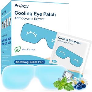 20-Pack Cold Eye Mask, Disposable Hydrogel Eye Patches, Gel Sheet Mask for Tired Eyes & PuffinessSelf Cooling Compress, Travel Essentials & Relaxation Gifts for Women, Stocking Stuffers for Adults