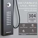 Lengthened Shower Panel Tower System Rain Shower Head