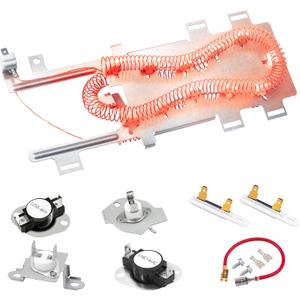 Dryer Heating Element Kit fit for May-tag Bravos 400 2000 3000 5000 9000 Series MED3000BW0 MED3500FW0 MED4000BW0 MED4200BG0 MED4200BW0 MED5100DC1 MED5100DW1 MED5500FC0 MED5500FW0 MED6000AG0 MED6000AW0