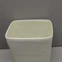 Polytree Bathroom Trash Can 1.8 Gallon(7 Liter) Small Kitchen Garbage Can,Decor Wastebasket for Bedroom Office,Resin Hand-Carved Leather Beige