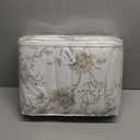 Oversized King Bedspreads 128x120 Extra Wide - Botanical Floral Farmhouse Reversible California King Quilt Set, 3-Piece Lightweight Thin Comforter Coverlet Set, Cal King, Brown/Oatmeal