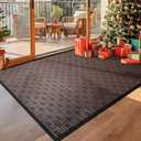 Mibao Front Door Mat, Heavy Duty Durable Welcome Mat for Outdoor Indoor, Dirt Trapper Waterproof Super Absorbent Door Mat for Entryway Outside Patio Porch, 61.5" x 36",
Coffee