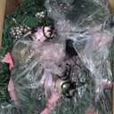 Garvee 6 Feet Christmas Garland with Lights for Mantle, Battery Operated Outdoor Christmas Garlands with Antlers Gold Balls, Prelit Garland Decorations for Fireplace Stair Railing TV Stand