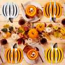 Breling 36 Pcs Thanksgiving Pumpkin Cutlery Holders Thanksgiving Silverware Holder Felt Tableware Decor Autumn Fall Harvest Party Supplies